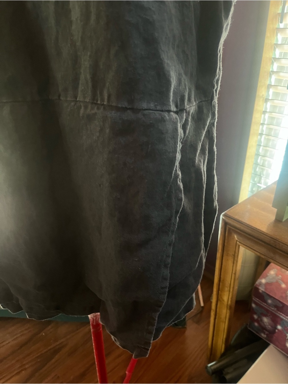 Flax Womens Sleeveless Black Linen Top - Picture 4 of 11